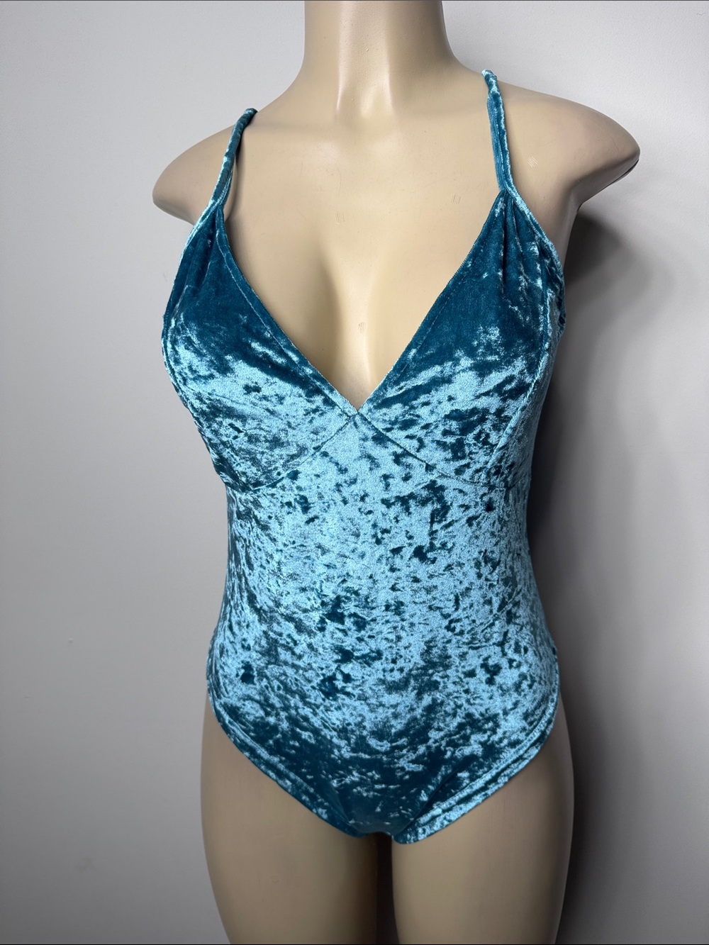 Teal Crush Velvet One-Piece Swimsuit - Women Swim